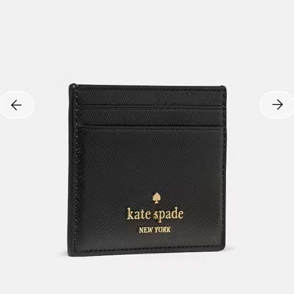 Kate Spade Small Wallet Black Card Holder - Picture 2 of 6